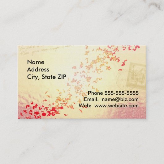 Verminderde liefdesharten visitekaartje (Voorkant)