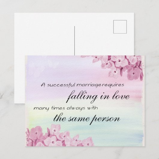 Verminderde liefdesquote briefkaart (Voorkant / Achterkant)