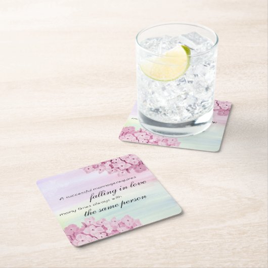 Verminderde liefdesquote kartonnen onderzetters (Insitu)