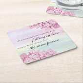 Verminderde liefdesquote kartonnen onderzetters (Schuin)