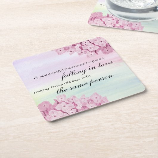 Verminderde liefdesquote kartonnen onderzetters (Schuin)