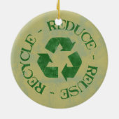 Verminderde onderdruk Hergebruik Recyclen Keramisch Ornament (Achterkant)