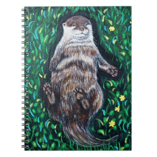 Verminderde Otter Painting Notitieboek