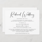 Verminderde Trouw Elegante Calligrafie Aankondiging (Voorkant / Achterkant)