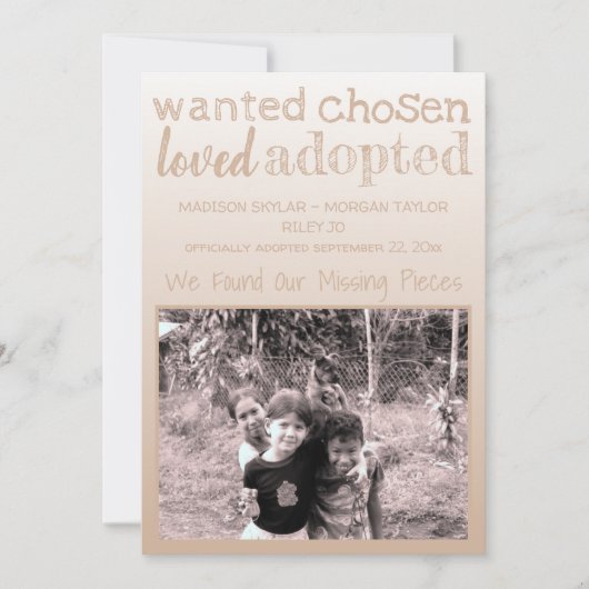 Verminderde voorkeur van Tan Gewenst gekozen Aankondiging (Voorkant)