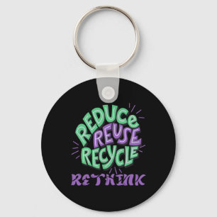 Verminderen Hergebruik Recyclen Herdenken Fun Recy Sleutelhanger