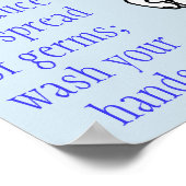 Verminderen verspreiding van ziektekiemen, handen  poster (Hoek)