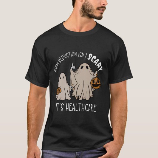Vermindering is niet eng Overdosis Awareness Ghost T-shirt (Voorkant)