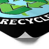 Vermindering van hergebruik Recyclen milieubescher Poster (Hoek)