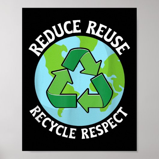 Vermindering van hergebruik Recyclen milieubescher Poster (Voorkant)