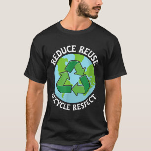 Vermindering van hergebruik Recyclen milieubescher T-shirt