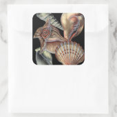 Verminderingen van het Zee Vierkante Sticker (Tas)