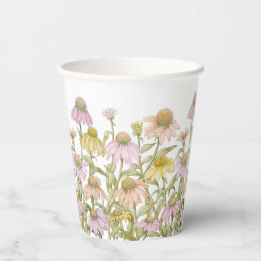 Vermindert de Waterverf van botanische kunstpapier Papieren Bekers (Achterkant)