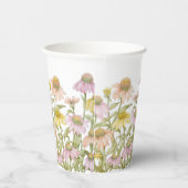 Vermindert de Waterverf van botanische kunstpapier Papieren Bekers (Rechts)