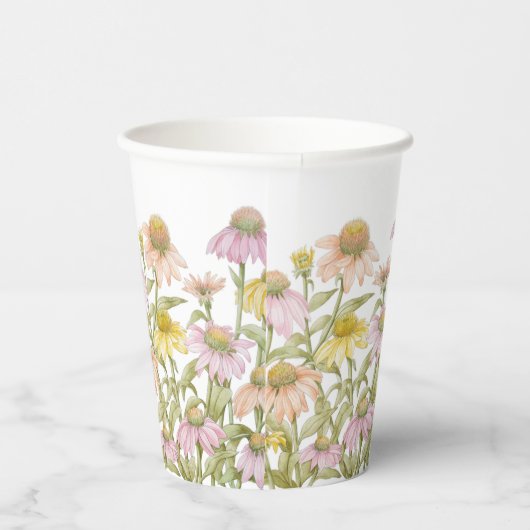 Vermindert de Waterverf van botanische kunstpapier Papieren Bekers (Rechts)