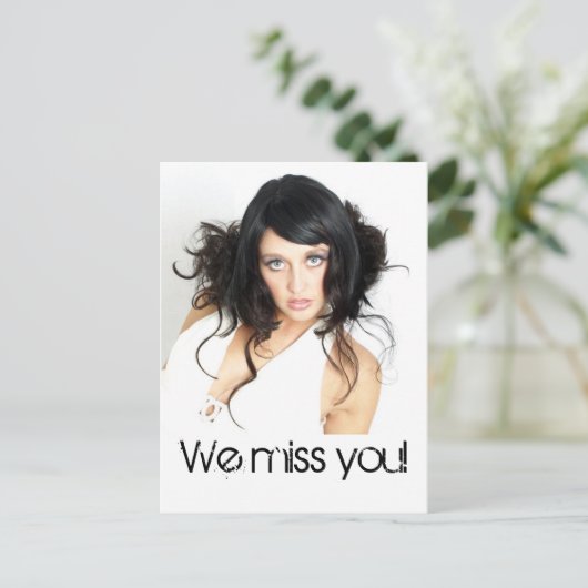 Vermist je! briefkaart (Staand voorkant)