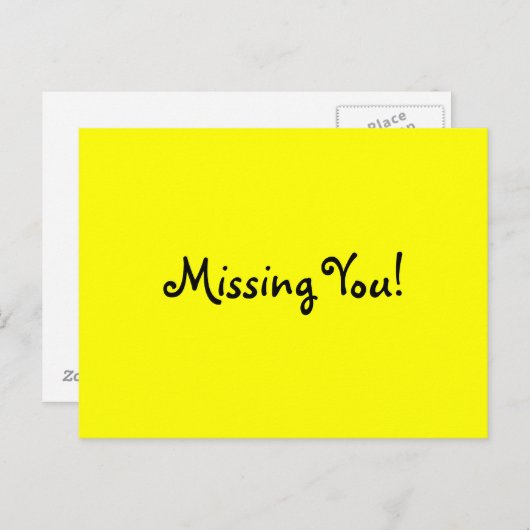 Vermist je! briefkaart (Voorkant / Achterkant)