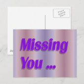 vermist je paars briefkaart (Voorkant / Achterkant)