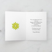 Vermist je, verjaardagskaart met gele bloemen kaart (Binnen)