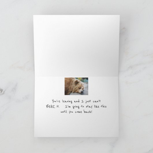 Vermist Je verlaat Sad Beer Humor Kaart (Binnen)