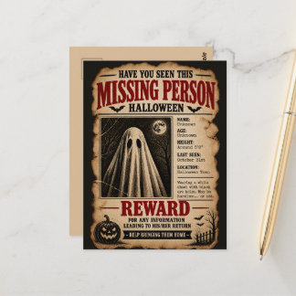 Vermist Persoon Spook Halloween Briefkaart