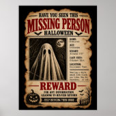 Vermist Persoon Spook Halloween Poster (Voorkant)