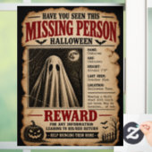 Vermist Persoon Spook Halloween Raamsticker (Huis)