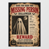 Vermist Persoon Spook Halloween Raamsticker (Vel)