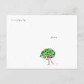 Vermist u, boomhuis briefkaart (Achterkant)