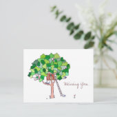 Vermist u, boomhuis briefkaart (Staand voorkant)