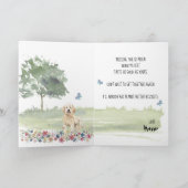 Vermist U Verloren Goldendoodle Hond Kijkend Venst Kaart (Binnen)