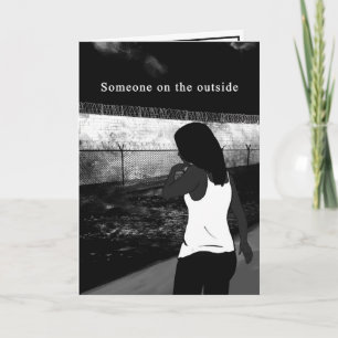 Vermist u, wenskaart van de gevangenis. kaart