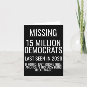 Vermiste 15 Miljoen Democraten Grappig 2024 Verkie Kaart