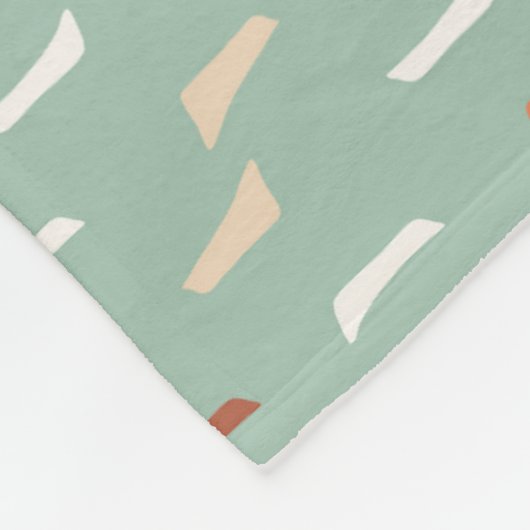 Vermiste boten - Licht blauwgroen Fleece Deken (Hoek)