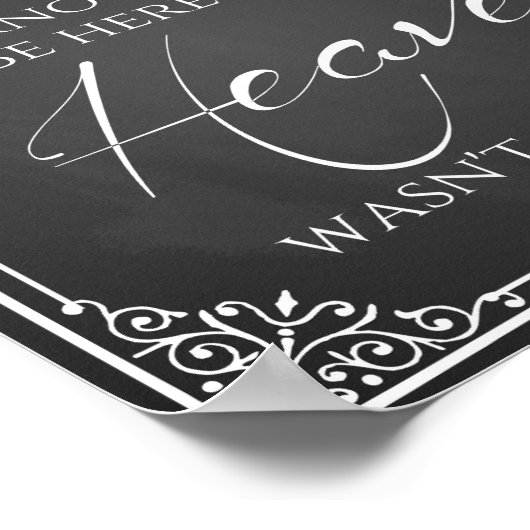 Vermiste dierbaren hemel poster (Hoek)