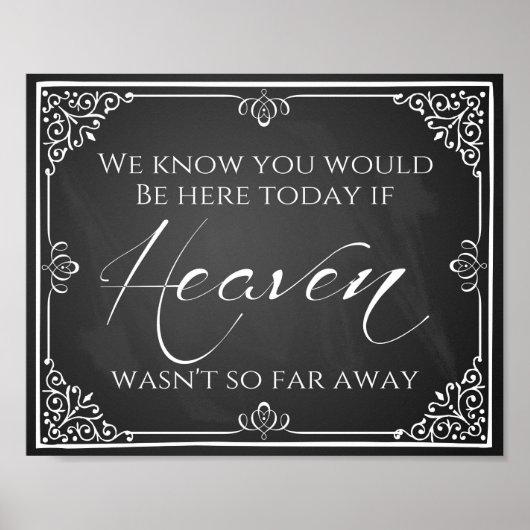 Vermiste dierbaren hemel poster (Voorkant)