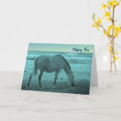 Vermiste eenzame paarden nabij het Michiganmeer Kaart (Gele Bloem)