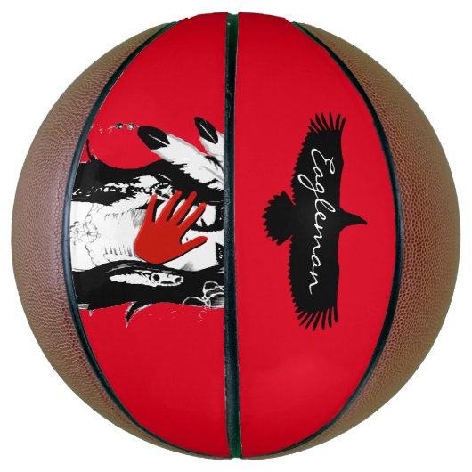 Vermiste en vermoorde inheemse vrouwen Eagle Basketbal (Verticaal)