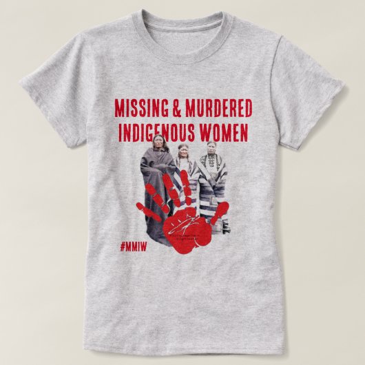 Vermiste en vermoorde inheemse vrouwen t-shirt (Design voorkant)