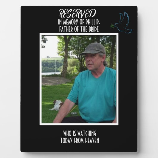 Vermiste geliefde trouwmonument fotoplaat (Voorkant)