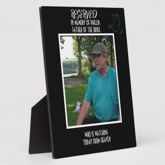 Vermiste geliefde trouwmonument fotoplaat (Zijkant)