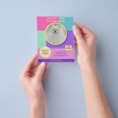 Vermiste Hond Modern Kleurrijk Foto Poster Flyer (Hand)