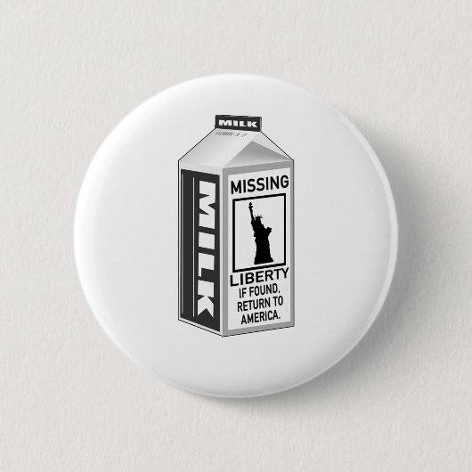 Vermiste Liberty Milk Carton Ronde Button 5,7 Cm (Voorkant)