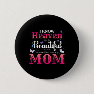 Vermiste moeder in de hemel Angel Memorial Day Moe Ronde Button 5,7 Cm