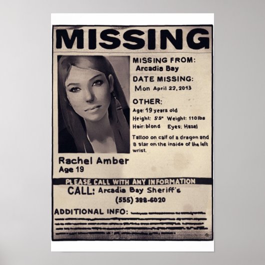 Vermiste Rachel Amber Poster (Voorkant)