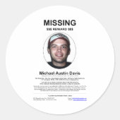 vermiste ronde sticker (Voorkant)