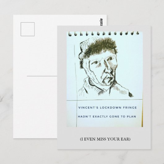 Vermiste u, humor, Van Gogh, klassiek Briefkaart (Voorkant / Achterkant)