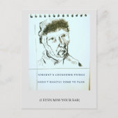 Vermiste u, humor, Van Gogh, klassiek Briefkaart (Voorkant)