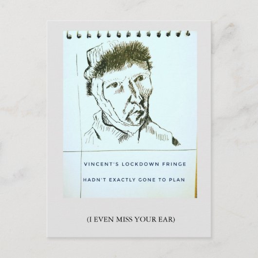 Vermiste u, humor, Van Gogh, klassiek Briefkaart (Voorkant)