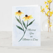 Vermiste u op Moederdag Twee Kone Flowers Kaart (Gele Bloem)